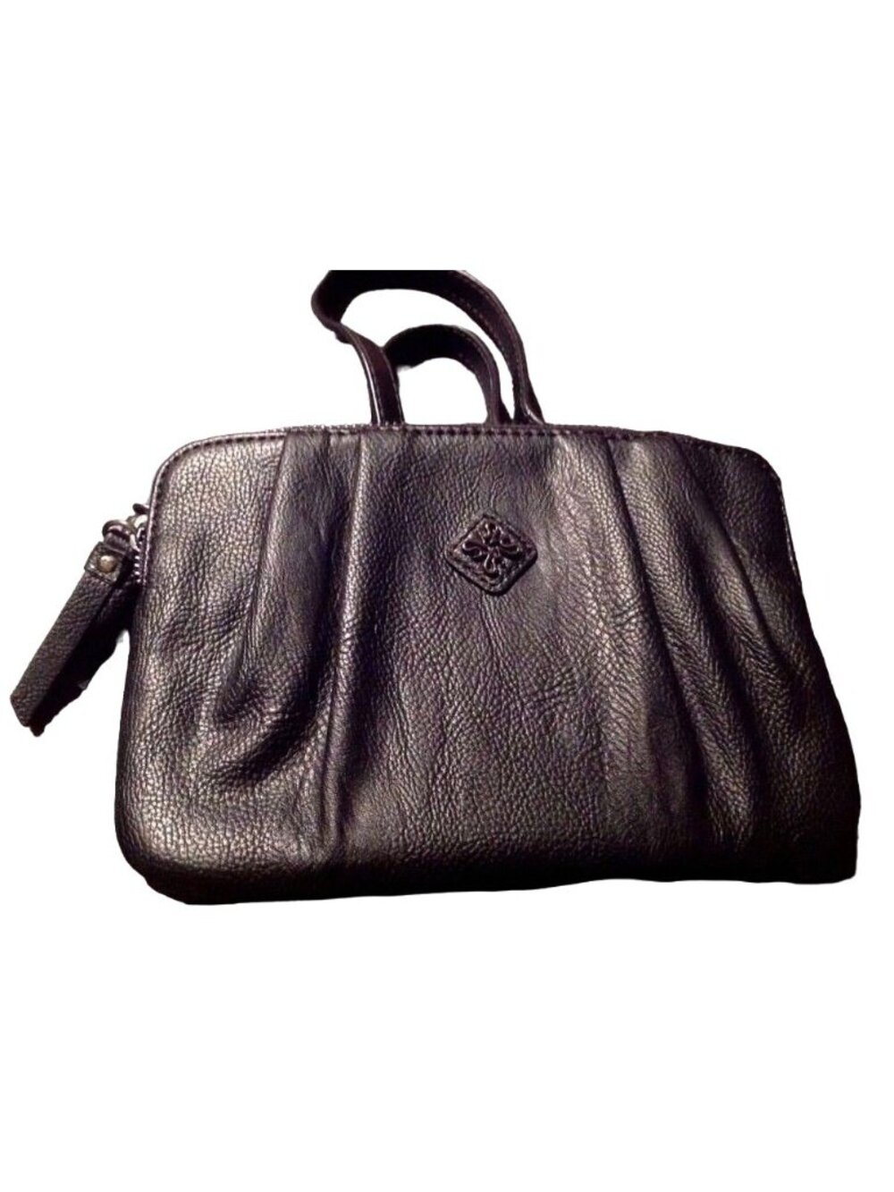 Purse Bag Simply Vera Wang Black Crossbody 50" Strap 8" x 5" x  3"    2 Zip Sect